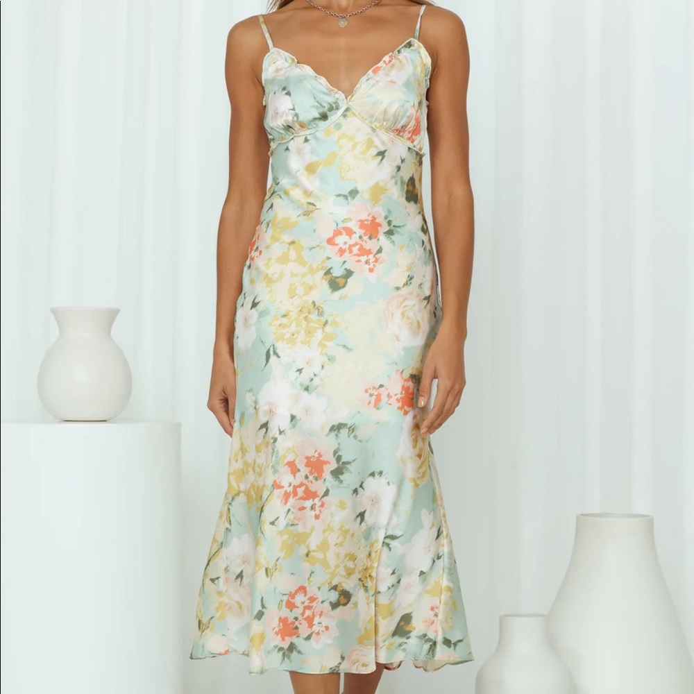 Long distance Midi dress - Mint, Size XL